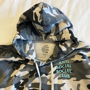 Camo Antisocial Social Club Hoodie-L